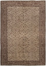 Hand-Knotted Persian-Style Wool Area Rug with Red Field and Navy Floral Border — listing 5