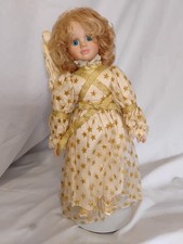 Soft-Sculpture Angel Doll Holding "You Are Loved" Star Pillow — listing 2