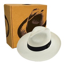 Royal Blue Wide-Brim Felt Fedora Hat, Size 57 (US 7 1/8) — listing 2