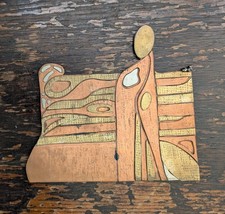 Brass Abstract Figural Sculpture, Kneeling Nude Figure with Spherical Head, listing 4