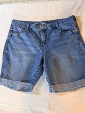 Style & Co. Woman Bora Bora Bermuda Shorts, Navy Pinstripe, Size 20W, New with Tags