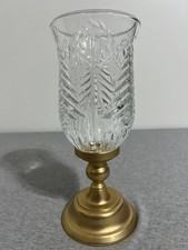 Two-Piece Cut Crystal Hurricane Candle Lamp with Diamond & Fan Pattern — listing 4