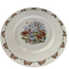 Royal Doulton Bunnykins Children's Cereal Bowl - Kite Flying Scene — listing 4