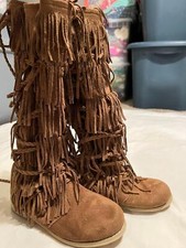 Joyfolie Tan Faux Suede Fringe Ankle-Strap Wedge Sandals — listing 2