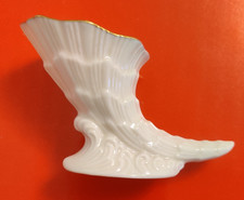 Lenox Ivory Porcelain Cornucopia Vase with Gold Trim — listing 6