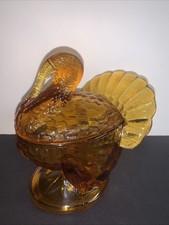 Vintage Dark Brown Glazed Studio Pottery Covered Trinket/Candy Dish with Ribbed Lid and Shell-Form Finial — listing 3