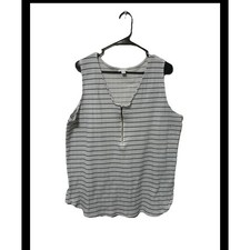 LuLaRoe Mustard Yellow Striped Scoop-Neck Tank Top, Size M — listing 4