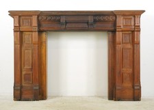 Antique Oak Case Mantel Shelf Clock with Porcelain Dial and Brass Movement, 8-Day Time & Strike — listing 5