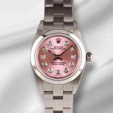 Rolex Oyster Perpetual Ladies Watch with Salmon/Pink Diamond Dial — listing 3