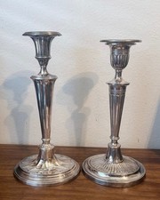 Ornate Silver-Plated Baroque/Rococo Style Candlestick with Repoussé Floral Base — listing 6