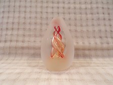 Frosted Glass Cathedral-Arch Paperweight with Cameo Saint Francis Figure, listing 4