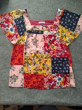 Boho Patchwork Print Flutter Sleeve Blouse — listing 3