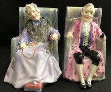 Royal Doulton "Joan" HN2023 Bone China Figurine - Seated Elderly Woman Sewing — listing 3