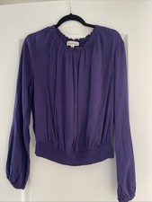 Cloth & Stone by Anthropologie White Cotton Button-Front Top, Size M/L