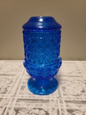 Fenton Hand-Painted Scenic Fairy Lamp with Trees, Two-Piece Dome & Base — listing 5