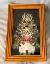 Folk Art Shadow Box Diorama with Carved Masked Figure, Signed and Dated 2004 — listing 4