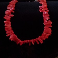Branch Coral Necklace and Earring Set with Sterling Silver Navajo Pearl Accents — listing 4