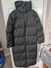 Women's Longline Hooded Puffer Coat in Metallic Taupe — listing 5