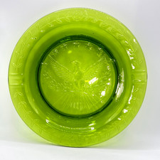 Antique Pressed Glass Covered Compote / Candy Dish with Federal Eagle and Torch Motifs — listing 4
