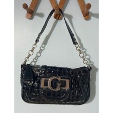 Guess Croc-Embossed Colorblock Shoulder Bag with Logo Turn-Lock Flap — listing 3