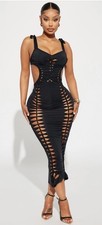 Fashion Nova Marble Print Long Sleeve Mock Neck Bodycon Midi Dress — listing 2