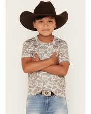 Burlebo Boys XL 3-Piece Set: Camo Hooded Long-Sleeve, Texas Graphic Tee, Camo Athletic Shorts — listing 3