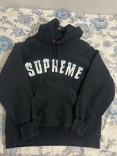 Supreme Arc Logo Hooded Sweatshirt, Navy, Size M — listing 5