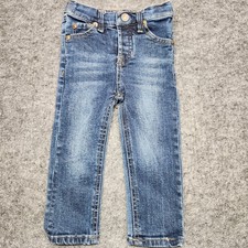 7 For All Mankind Baby Girls Denim Shortalls with Snowflake Embroidery, Size 18M, listing 6