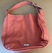 Hobo Coral/Terracotta Slouchy Hobo Shoulder Bag with Grommet Detail — listing 6
