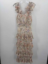 Reset Purple Blend Floral Tiered Ruffle Maxi Dress, Size Small — listing 3