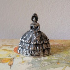 Vintage Cast Metal Southern Belle Figurine with Flower Basket and Garland — listing 4