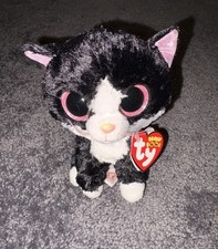 TY Beanie Boos Cat Plush - Purple/Blue with Glitter Eyes — listing 2