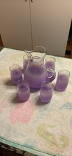 Vintage West Virginia Glass Specialty Game Bird Cocktail Pitcher with Frosted Crackle Finish — listing 2