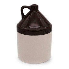 Antique Stoneware Whiskey Jug with Bristol Glaze and Brown Albany Shoulder — listing 2