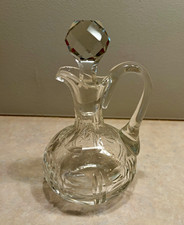 Vintage Glass Cruet with Pointed Bullet Stopper and Applied Handle — listing 4
