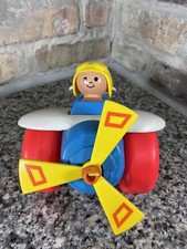 Vintage Fisher Price Little People Airplane Pull Toy #171 with Pilot — listing 3