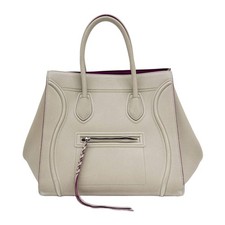 Céline Micro/Mini Luggage Tote in Tricolor Leather (Black, Nude/Beige, Rust Red) — listing 4