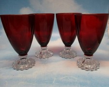 Anchor Hocking Emerald Green Boopie Bubble Foot Tea Glass Goblet, 6.75 inch