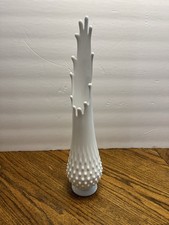 Fenton Amberina Red Hobnail Swung Vase, 10 inch, listing 4