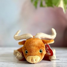 Ty Beanie Baby "Roam" the Buffalo/Ox with Gold Horns (Zodiac Series) — listing 6