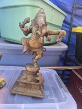 Bronze Ganesha Standing Deity Figure with Conical Crown and Four Arms — listing 6