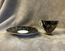 Chodzież Porcelain Floral Tea/Coffee Set with Pink Rose Spray, Gold Trim — listing 5