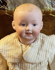 Gebruder Heubach 8" Bisque Character Baby Doll with Laughing Face — listing 4