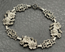 Art Deco 14K White Gold Diamond Filigree Pendant Necklace 16 inch chain included — listing 2