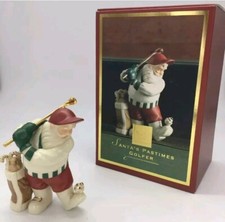 Lenox Ivory Porcelain Golfing Santa Figurine with 24K Gold Accents — listing 3
