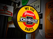 Genuine Chevrolet Parts Round Metal Advertising Sign (Reproduction) — listing 6