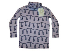 The Beaufort Bonnet Company White Turtleneck with Blue Bow Print, Size 8 — listing 2