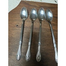 Set of 4 Mismatched Stainless Steel Iced Tea / Long-Handle Spoons — listing 3