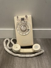 Western Electric Model 554 Rotary Dial Wall Telephone, Ivory/Beige