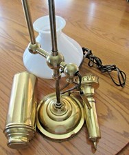 Vintage Brass Bouillotte-Style Student Lamp with Adjustable Reflector — listing 4